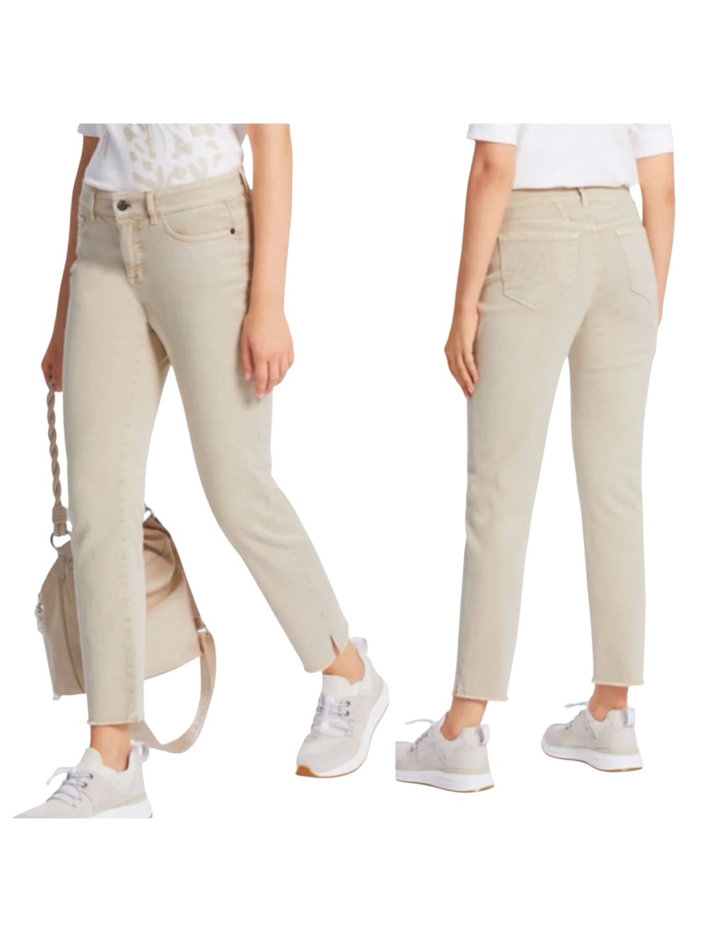 Marc Cain Sports Sikar Light Beige Slim Fit Jeans Size 8